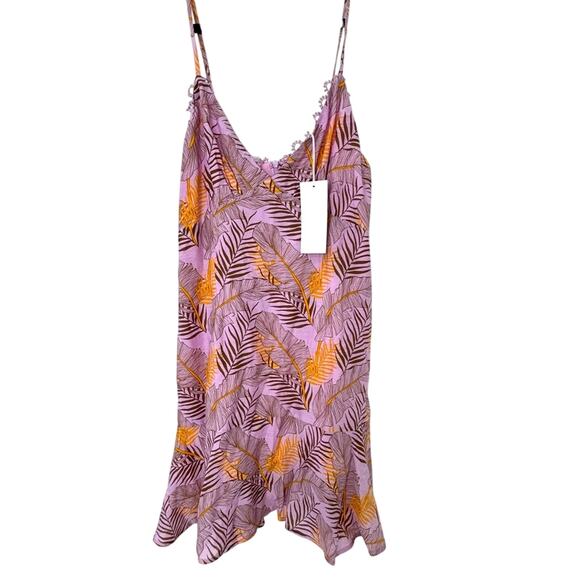 NEW LUSH BEAUTIFUL TRIM LAVENDER FLORAL DRESS L FEMININE COTTAGECORE - Picture 1 of 8